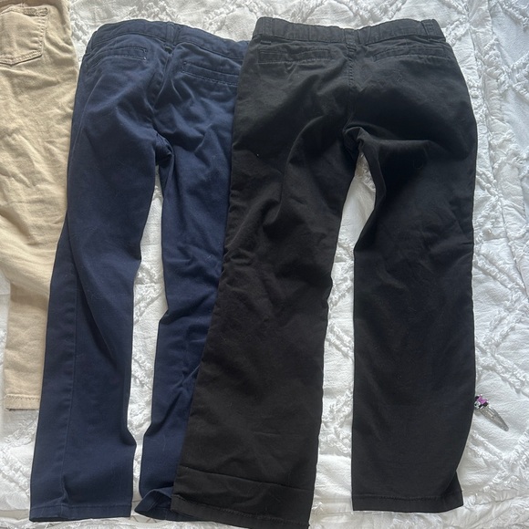 Kids Girls Uniform Pants Set - Beige, Navy, Black - Picture 6 of 7